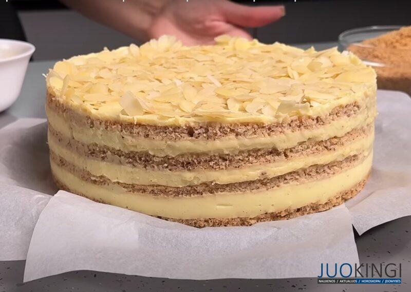 Нереально вкусный ореховый торт с пломбирным кремом. Вкусно и просто к чаю