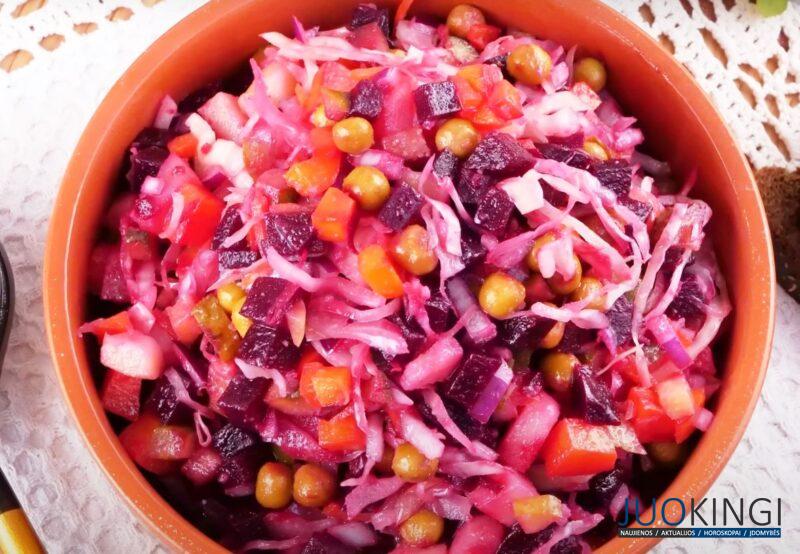 Рецептов винегрета много, но вкуснее всего классический. Винегрет с квашеной капустой и зеленым горошком