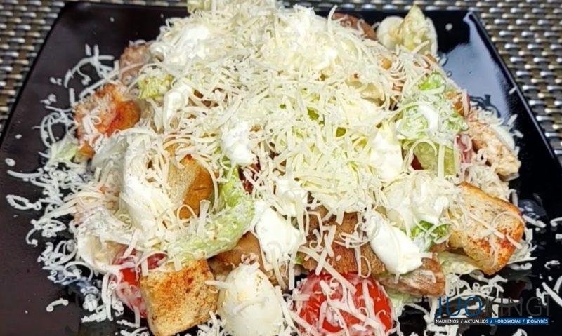 Салат "Цезарь"! Готовлю дома, а вкус, как в ресторане: вкусная подача
