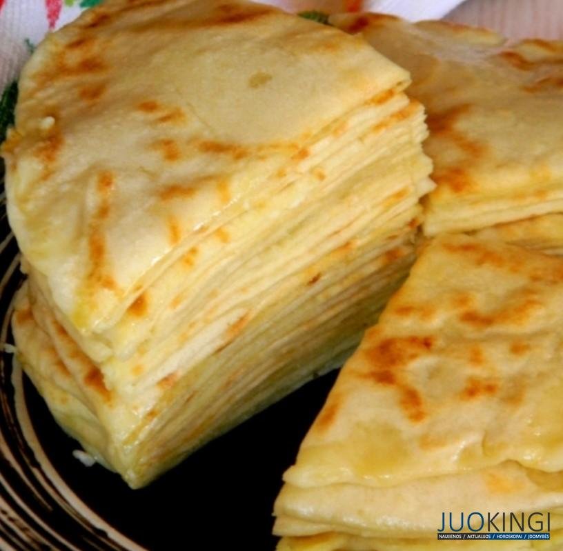 Хычины с сыром и картофелем. Тонкие лепешки с любой начинкой: добавлять можете все, что угодно