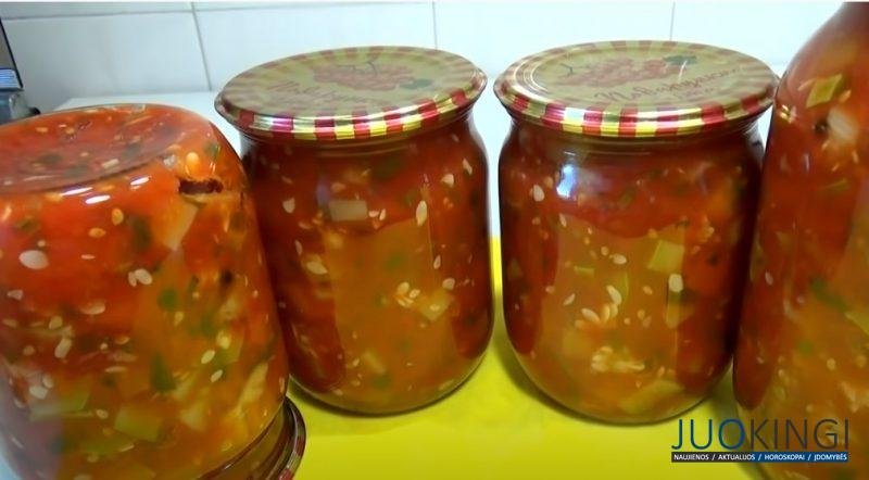 Лечо с кабачками на зиму без уксуса. Аромат от заготовки стоит просто невероятный