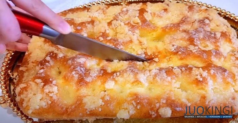 Сахарный немецкий пирог! Лучше торта и готовится проще простого