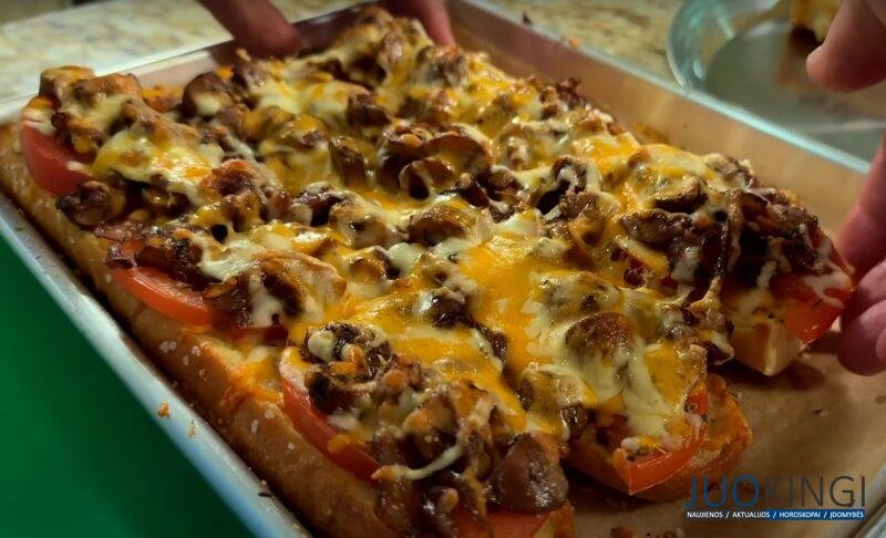 Намного вкуснее, чем пицца. Сочная начинка на хрустящем хлебе: бутерброды на завтрак, обед или ужин