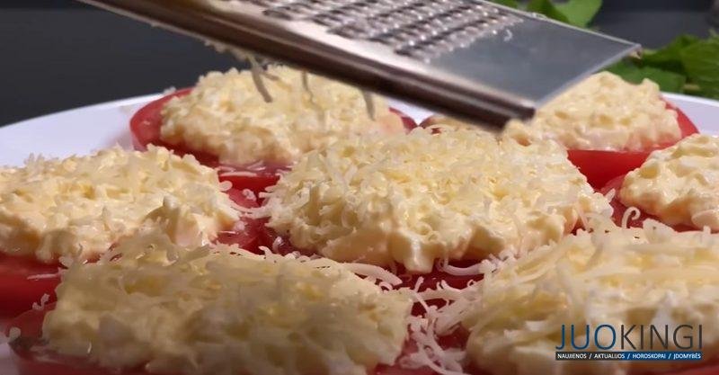 Лучшая закуска на праздничный стол. Помидоры в "Шапочке"