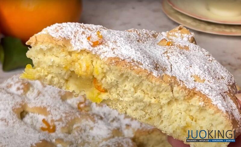 Итальянский апельсиновый пирог. Всего 4 ингредиента: супер мягкий и вкусный