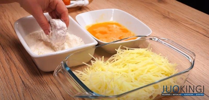 "Королевские котлеты" с начинкой в картофельной шубке. Сытный и оригинальный ужин