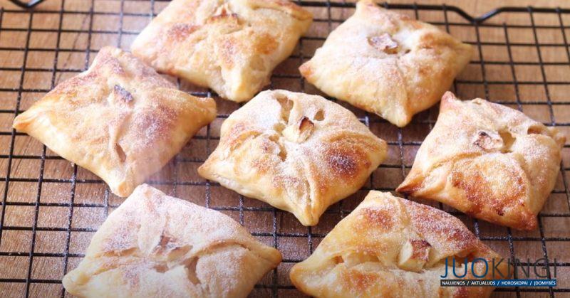 Манка и 2 яблока. Слойки с яблочной начинкой: мягкие, но с хрустящей корочкой