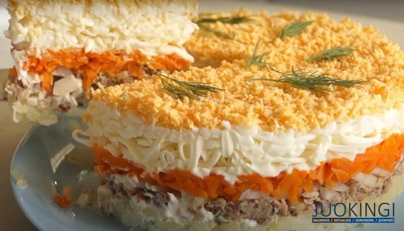 Мимоза будет ещё вкуснее, если добавить один ингредиент. Вкусный салат на Праздничный стол