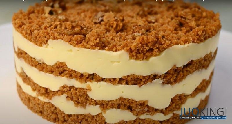 Нежный торт без духовки и печенья за 5 Минут! Тает во рту: просто и вкусно!