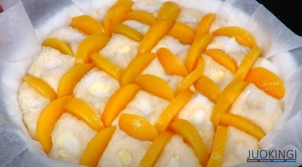 Нежнее любого торта. Сахарный пирог с персиками: со сливочным вкусом, тает во рту