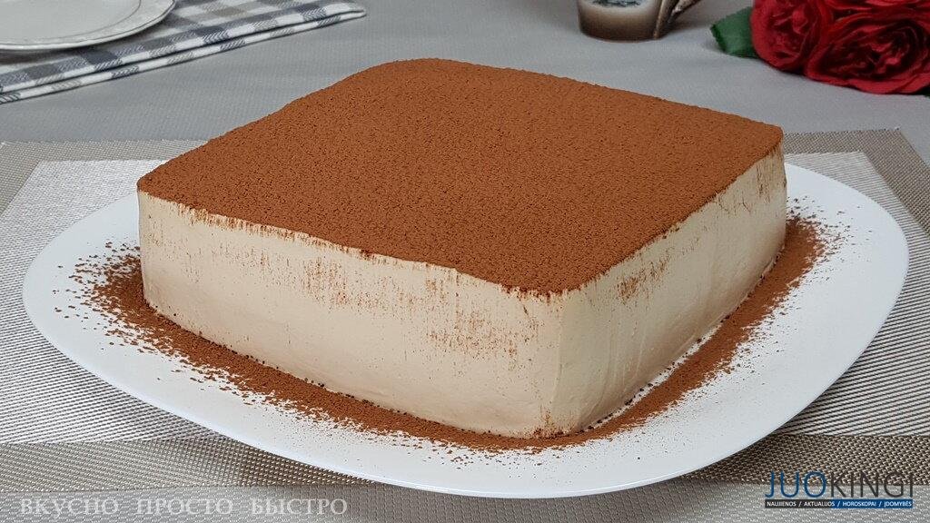 Домашний торт а-ля Тирамису — рецепт на канале Вкусно Просто Быстро