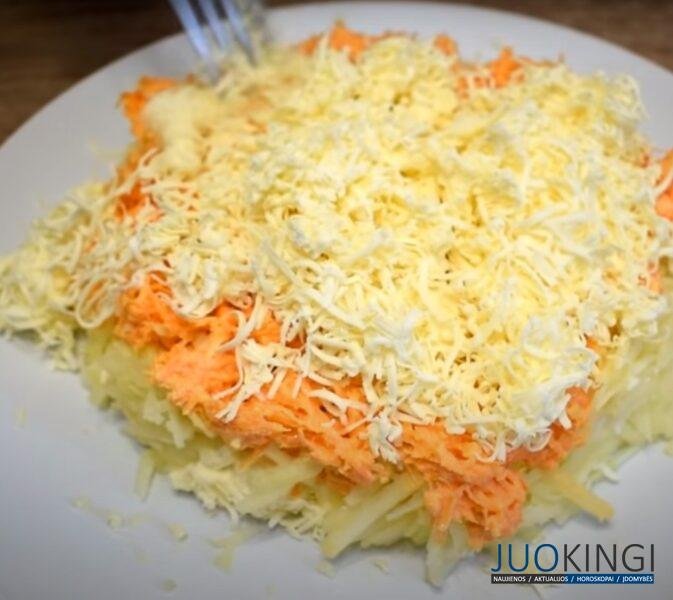 Салат «Французский поцелуй. Вкусный, нежный и воздушный: ем и не могу остановиться