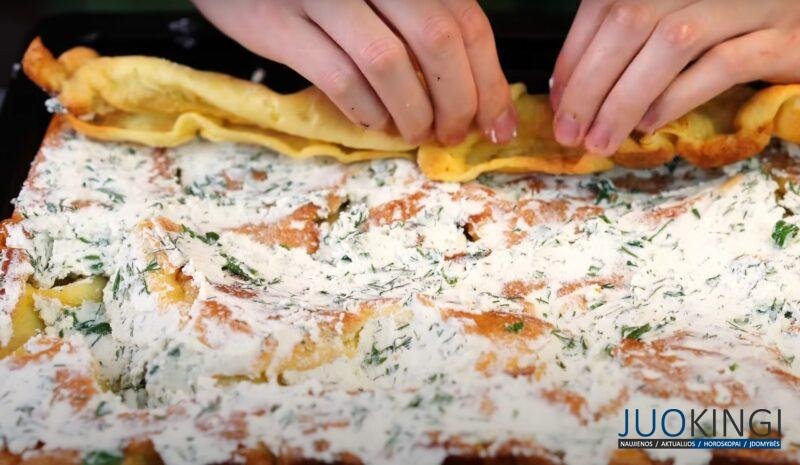 Изысканный рулет с начинкой из рикотты. Простое и вкусное блюдо из минимума продуктов