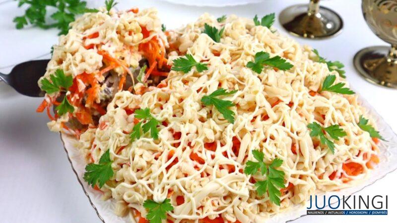 Шикарный мясной салат на праздник "Мужской Каприз". Через день - ещё вкуснее