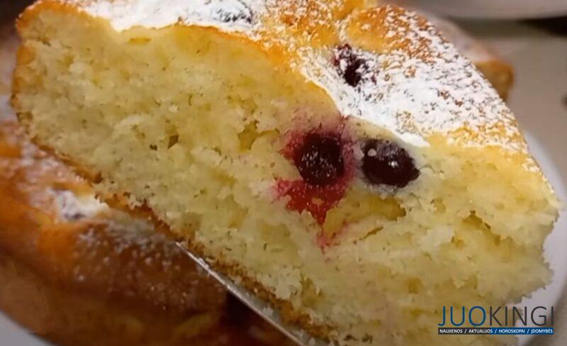 Шикарный пирог к чаю. Простой набор ингредиентов: красиво и аппетитно