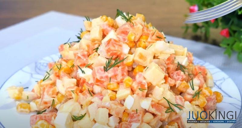 Салат за 5 минут. Настолько вкусно, что не останется на праздничном столе