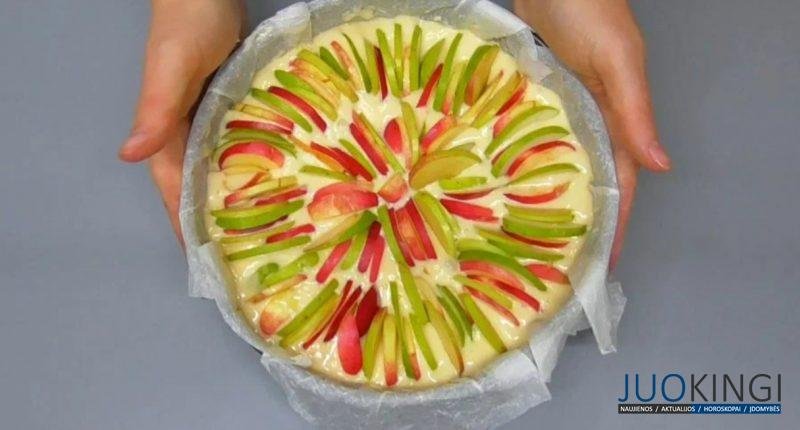 Шарлотка на праздничный стол. Просто смешиваю разные фрукты и получается красота