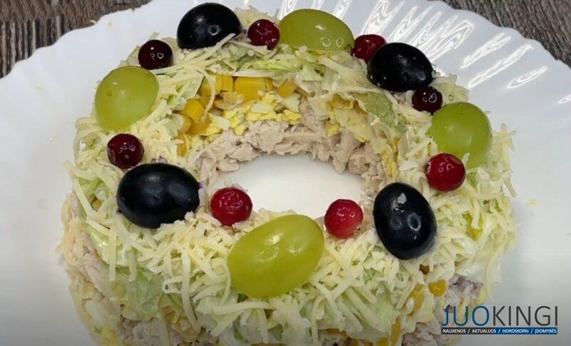 Вкусный салат "Монпасье" - на торжество готовлю только его. Самое яркое блюдо на праздничном столе