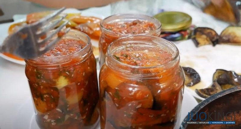 Вкусные баклажаны на зиму. Зимняя заготовка в пикантной, овощной заливке