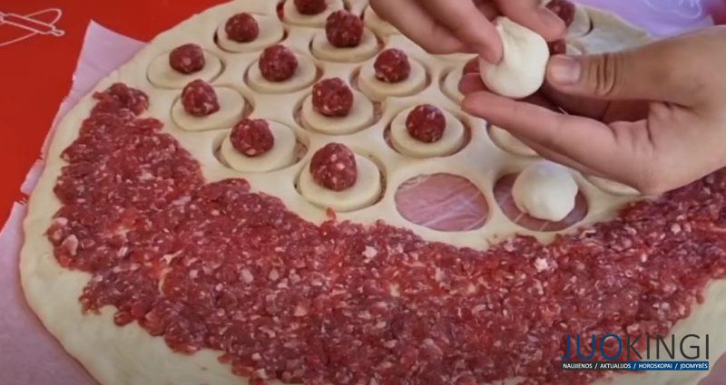 Вкусный пирог с мясной начинкой. Чудесная закуска для большой компании