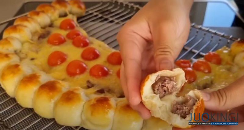 Вкусный пирог с мясной начинкой. Чудесная закуска для большой компании