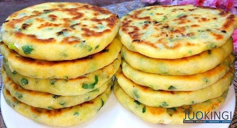 Вкусные лепешки с начинкой к чаю. Тесто на кефире, готовлю на сковороде: просто и сытно