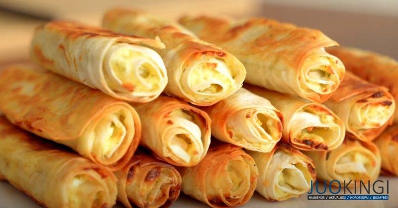 Вкусный рецепт за 10 минут. Ленивые трубочки с творогом и сыром