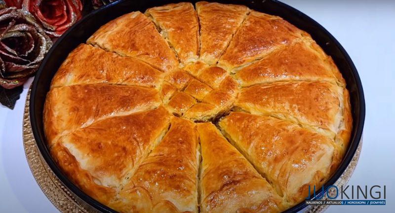 Вкусный слоёный пирог с мясом. Простой и быстрый рецепт: готовлю для мужа каждый день
