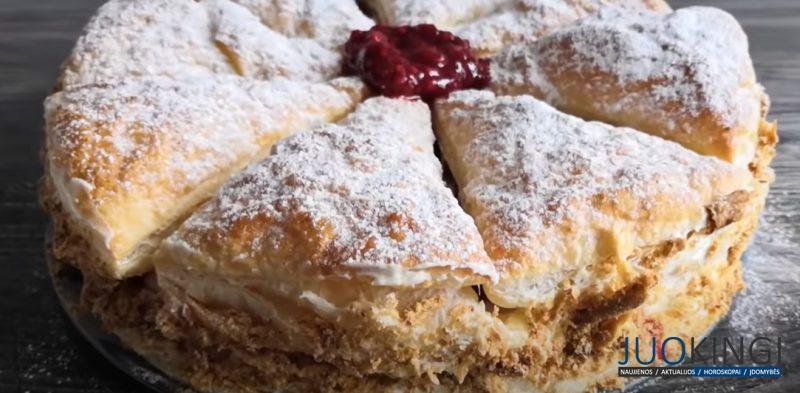 Нежный Французский торт «Милфей». Так вкусно: с воздушным кремом и свежими ягодами