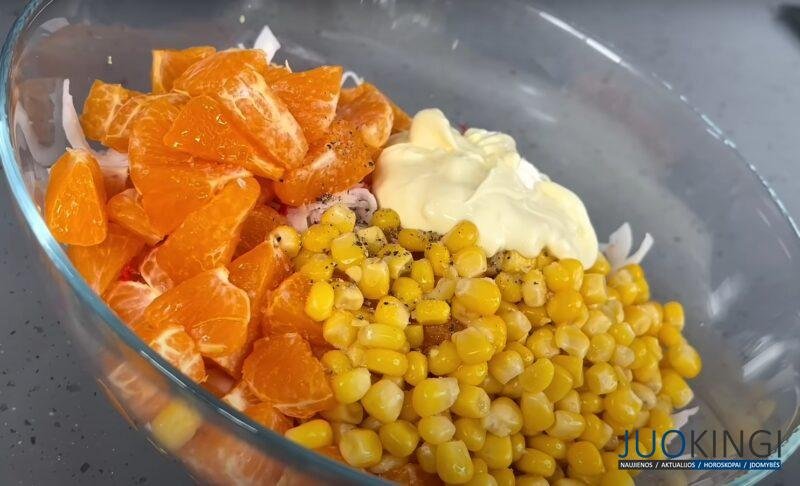 Всего 4 простых продукта в составе. Уж очень вкусный салат: рецепт за 3 минуты