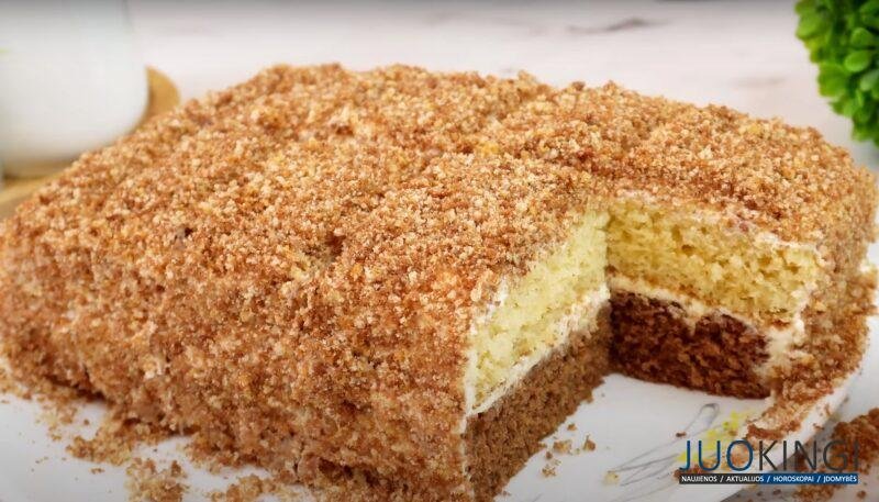 Нежный, как торт: вкусный пирог "День и Ночь". Всё смешала и в духовку