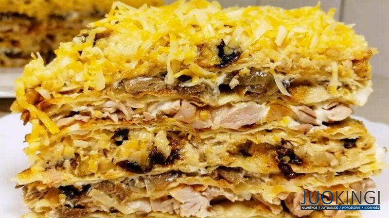 Такую закуску вы точно не пробовали. Сочный и нежный: этот закусочный торт улетает со стола моментально