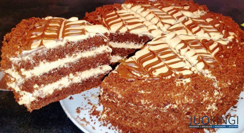 Торт "3 стакана" без весов и миксера. Сочный без пропитки: вкусный десерт на кефире