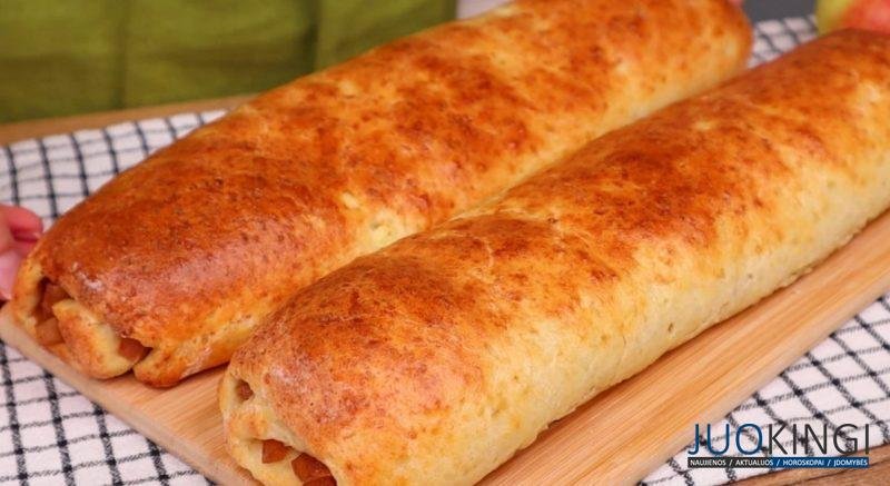Творожные рулеты с яблоками. На замес и лепку много времени не трачу