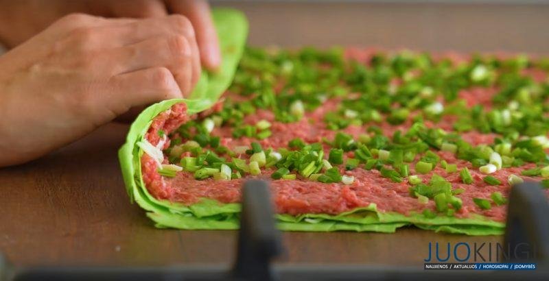 Вместо пирожков и чебуреков! Вкусный рулет с фаршем из лаваша