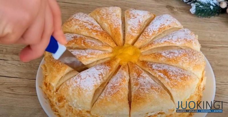 Рецепт просят все. Мягкий торт со слоеным тестом и ароматным сливочным кремом