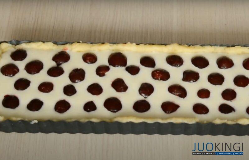 Вишнёвый тарт в сметанной заливке. Вкусный домашний рецепт