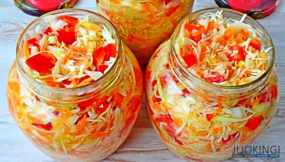 Овощной салат «Яркие краски осени». Готовлю каждый сезон: вкусный витаминный салатик