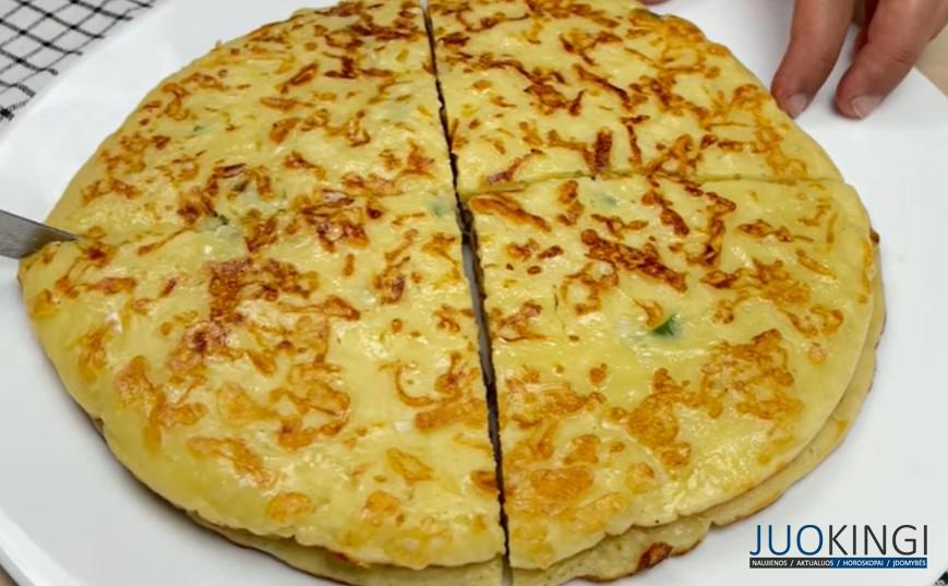 Готовлю каждый день! Легкий и быстрый: вкусный сырный пирог на завтрак
