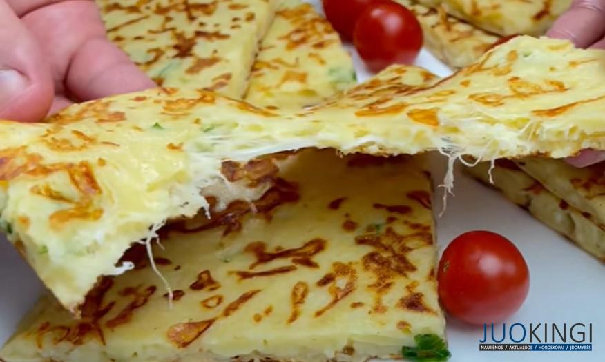 Готовлю каждый день! Легкий и быстрый: вкусный сырный пирог на завтрак