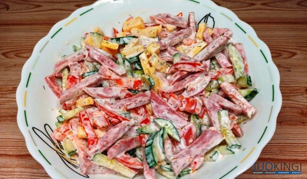Быстрый рецепт – салат Бахор. Вкусный салат из доступных продуктов за 5 минут