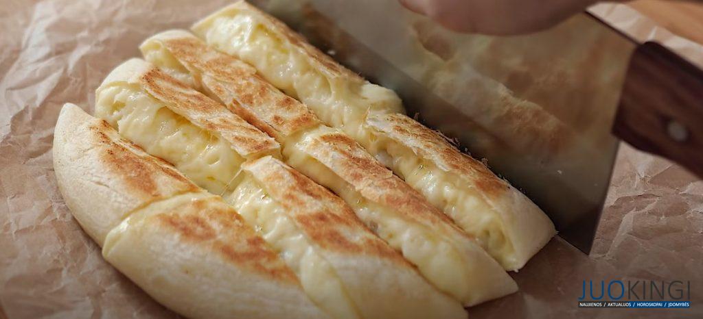 Сырно-картофельный хлеб, запеченный на сковороде. Без духовки, дрожжей и яиц