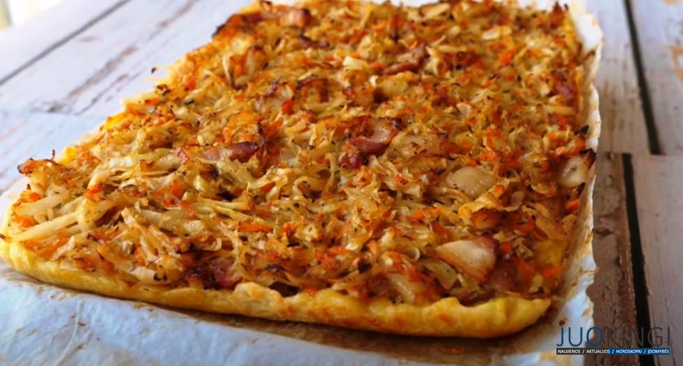 Пирог с капустой из вчерашнего пюре! Вкуснятина из духовки