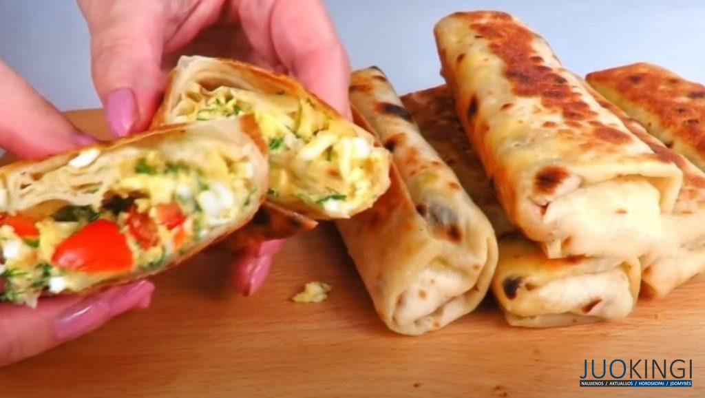 Ленивый завтрак из лаваша за 5 минут. Быстро, просто, вкусно