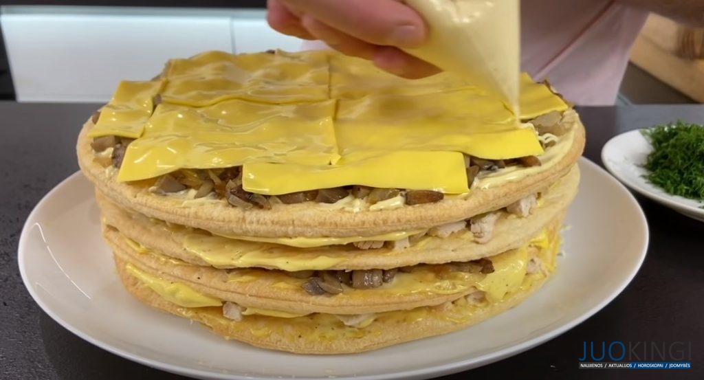 Закусочный торт «Царский», его потрясающий вкус будете помнить долго