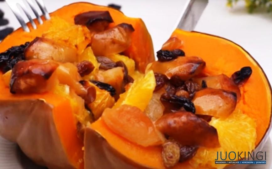 Как приготовить тыкву вкусно и необычно! Тыква с фруктами в рукаве