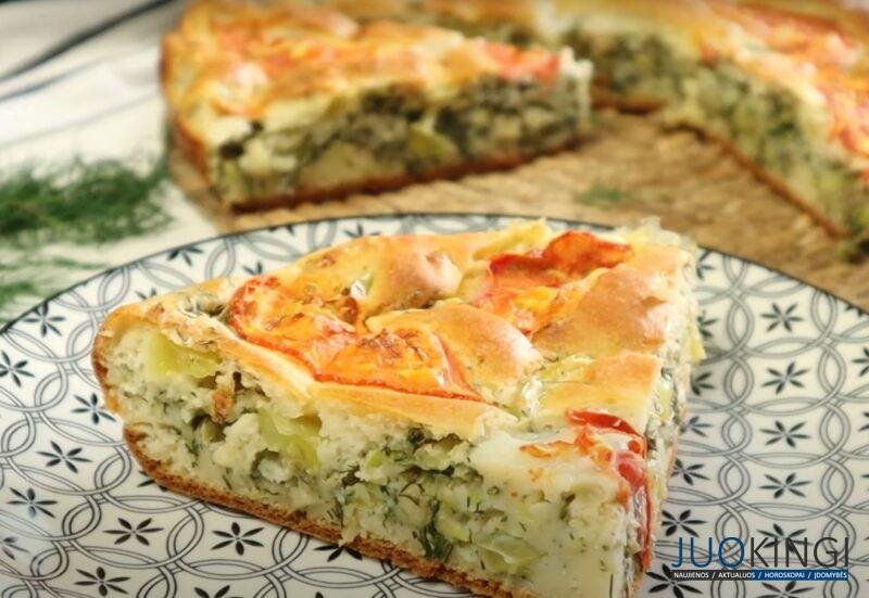 Кабачковый пирог на кефире. Нежный, полезный и настолько вкусный, что пицца покажется пресной